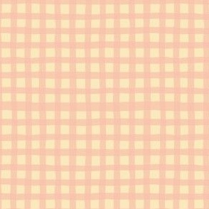 Pink Check// Gingham//Small//4"x4"