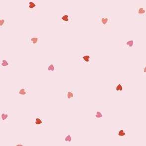 Tiny Dainty Hearts, Valentines Day, Pink Red Peach