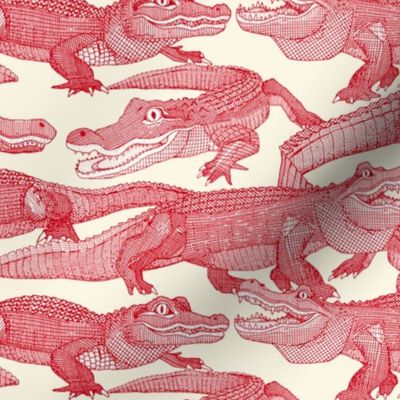 just alligators vermillion red small