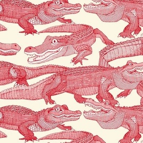 just alligators vermillion red small