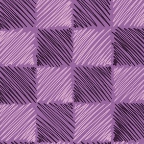  (Large) Hand drawn scribbled checkers “Scribbled chessboard” in pinky purples