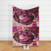 36x54 pink dragon floral blanket