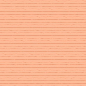 Horizontal Hand Painted Stripes in Peach Fuzz and Orange. Pantone Color 2024. Larger scale.