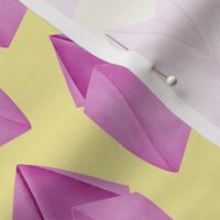 Pink Origami Fortune Teller on Light Yellow Large Scale