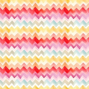 Peach Watercolor Chevron 2