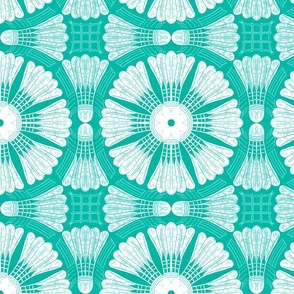 Badminton and Lace in Teal Blue