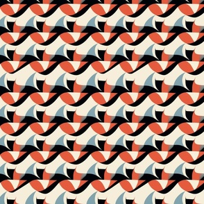 Cats in Disguise - Houndstooth Feline Fusion Fabric Design