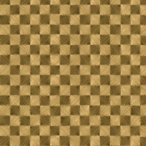   (Tiny) Retro geometric checks “Scribbled chessboard” in browns and biege