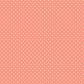 Polka Dots in Pantone Color 2024 - Peach Fuzz and Orange [larger scale]