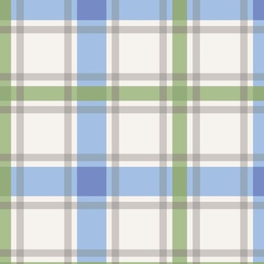 blue and green plaid - large