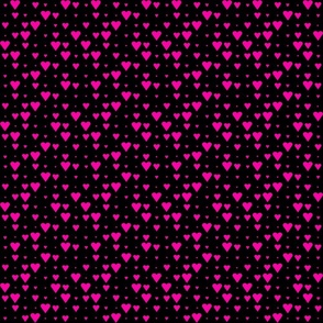 Ritzy Glam Fuchsia Hearts on Black