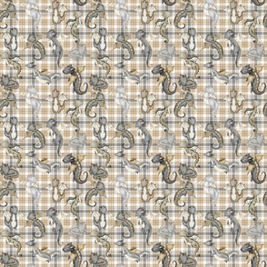 Black Gray Dragon Scatter Plaid Background Small Scale