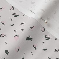 (S) Leaves & Petals Blender Print | Pink Black White | Small Scale