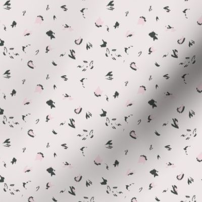 (S) Leaves & Petals Blender Print | Pink Black White | Small Scale