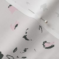 (M) Leaves & Petals Blender Print | Pink Black White | Medium Scale