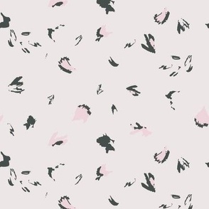 (M) Leaves & Petals Blender Print | Pink Black White | Medium Scale