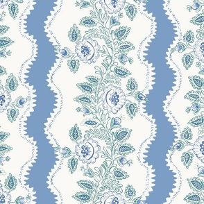 Etta Floral Stripe English Blue