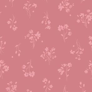 (M) Flirty Rose Stems #1 | Pink | Medium Scale