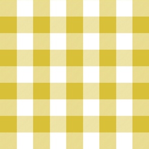 2 Inch Mustard Yellow Vichy Check with White