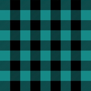 2 Inch Buffalo Check Dark Teal and Black