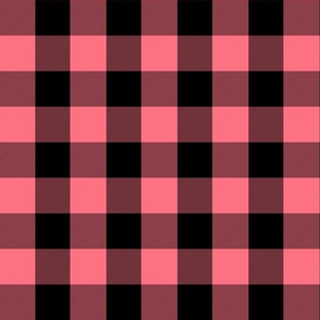 2 Inch Buffalo Check Bright Pink and Black