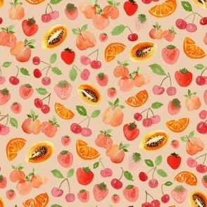 Medium - Summer Fruits - Light Peach