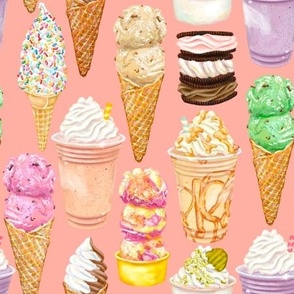 Ice Cream on Pink