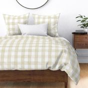 Lancaster White Watercolor Gingham - Large - Soft Beige Pastel Yellow  Checkers Buffalo Plaid Checkers Gender neutral nursery