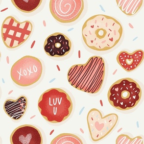 Valentines Heart Donuts