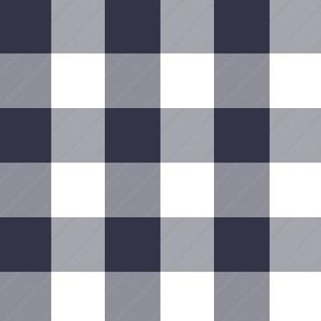 1 Inch Buffalo Check Midnight Blue and White