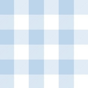 1 Inch Buffalo Check Baby Blue and White