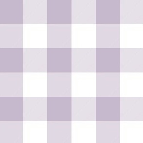 1 Inch Buffalo Check Lavender and White