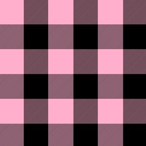 1 Inch Buffalo Check Pink and Black