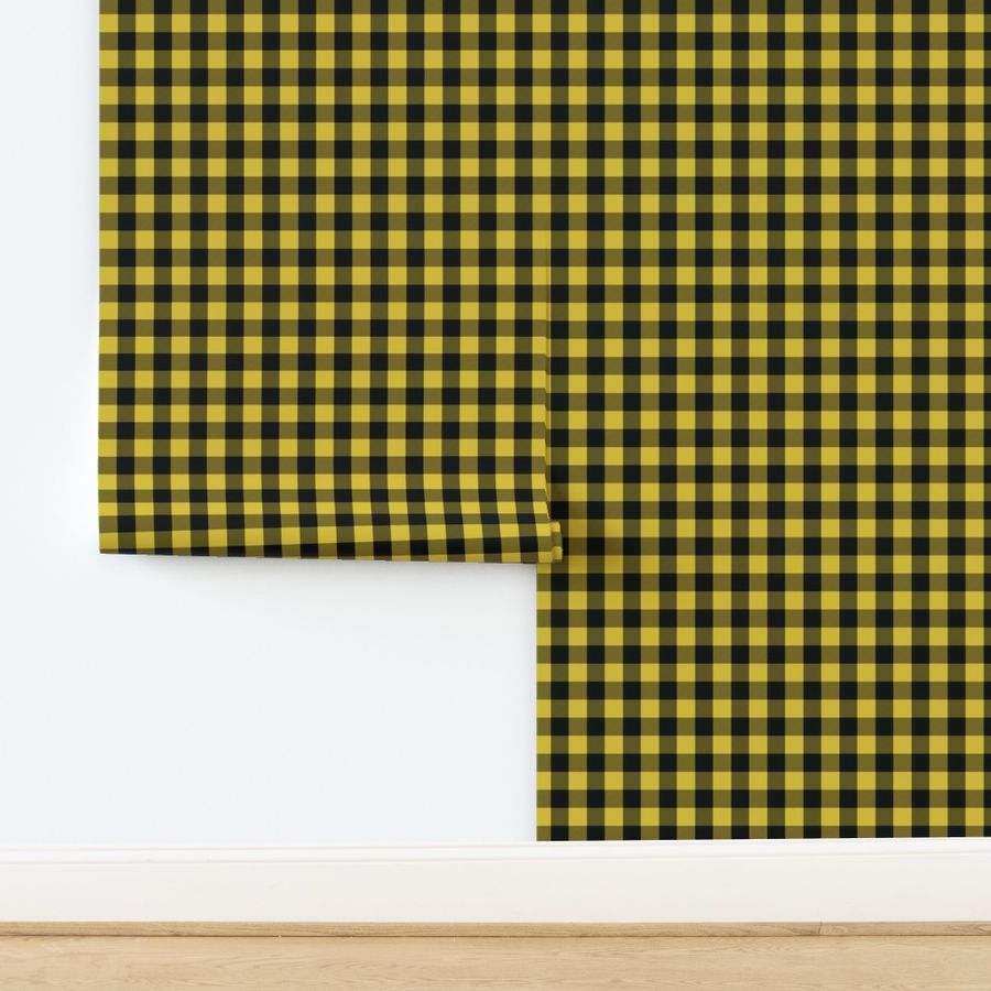 1 Inch Buffalo Check Yellow and Black