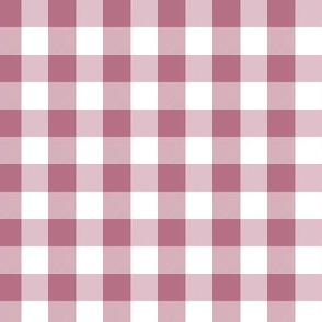 1/2 Inch Vichy Check | Half Inch Check Rose Pink and white