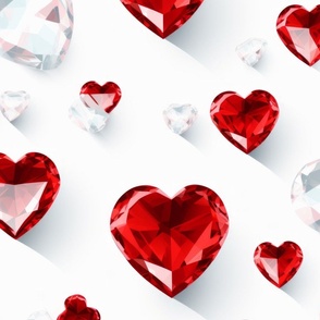 Red Crystal Hearts