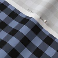 Half Inch Buffalo Check | 1/2 Inch Check Periwinkle Blue and black