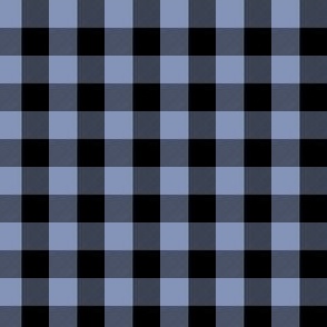 Half Inch Buffalo Check | 1/2 Inch Check Periwinkle Blue and black