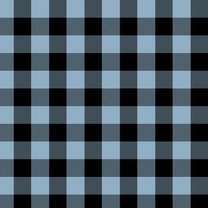 Half Inch Buffalo Check | 1/2 Inch Check Light Blue and black