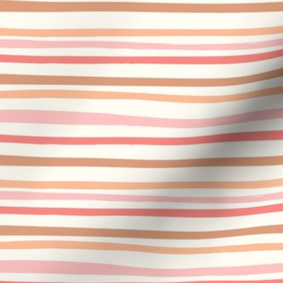 Sweet Hearts Candy Stripe Neutral red by Jac Slade