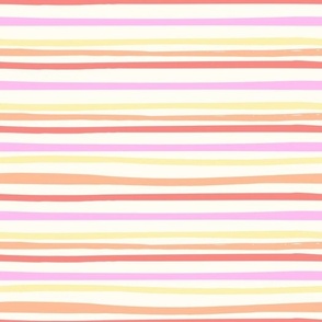 Sweet Hearts Candy Stripe Pink Orange yellow by Jac Slade