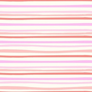 Sweet Hearts Candy Stripe Red Pink by Jac Slade