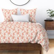 Sweet Hearts Retro Floral in Neutral Red by Jac Slade