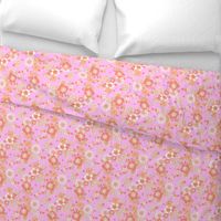 Sweet Hearts Retro Floral in Pink by Jac Slade