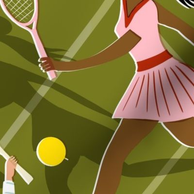 tennis ace diverse women // large