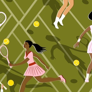 tennis ace diverse women // large
