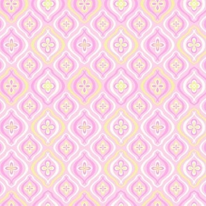 Sweet Hearts Retro Tile in Pastel Pink by Jac Slade