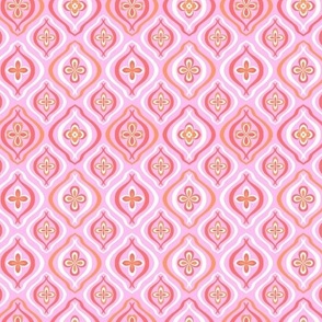 Sweet Hearts Retro Tile in Pink by Jac Slade