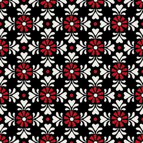 blackforest small folk flower black red