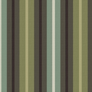 Burlap stripes in shades of green